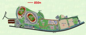 競技場周辺の850mコース